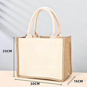 Bolsas <span class=keywords><strong>de</strong></span> Playa <span class=keywords><strong>de</strong></span> Yute <span class=keywords><strong>de</strong></span> 30*30*15cm con Asa Resistente, Bolsa <span class=keywords><strong>de</strong></span> Compras y Viaje para Pascua, Mujeres, Mamás, Maestras, Amigas, Damas <span class=keywords><strong>de</strong></span> Honor - Product Image 5