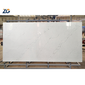 ZGSTONE Nuevo diseño Panda White Calcutta Worktops Mármol artificial Look Calcatta Calacatta Losa de cuarzo para encimeras de cocina - Product Image 3