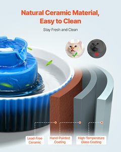 Bebedero de Cerámica para Perros y Gatos, Diseño de Cupcake, 2.1L/71oz, con Bomba Ultrasilenciosa, Ligero, 2.8kg, para Uso en Interiores - Product Image 3