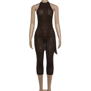 <span class=keywords><strong>Tuta</strong></span> intera sexy da <span class=keywords><strong>donna</strong></span> senza schienale con stampa leopardata, senza maniche, per l'estate 2026, <span class=keywords><strong>tuta</strong></span> attillata da club, di tendenza - Product Image 6