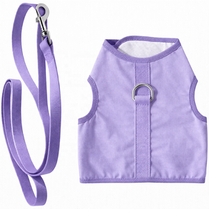 Ensemble <span class=keywords><strong>Harnais</strong></span> et Laisse pour Chat et Chiot, Motif Dessin Animé Personnalisé, Vêtement de Voyage et de Promenade pour Chaton, T-shirt en Tissu pour Chien et Chat, Vêtements pour Animaux de Compagnie - Product Image 4