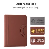 Carpeta de PU multifuncional A4, bolsa con cremallera, soporte para teléfono móvil personalizable, carpeta de venta de datos portátil para gerentes de negocios para
