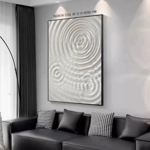 2025 Bán Buôn Tùy Chỉnh Tường Trừu Tượng Nghệ Thuật Wabi Sabi Khách Sạn Tường Nghệ Thuật 100% Handmade 3D Kết Cấu Thạch Cao Sơn - Product Image 3