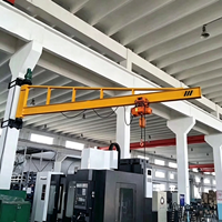 Grue à flèche murale à bas prix, capacité de levage légère, 250 kg, 500 kg, 1 T, palan électrique pour atelier et entrepôt