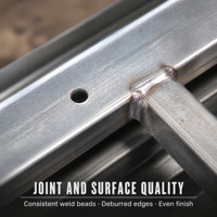 Cadre en acier inoxydable soudé, pièces de cadre industriel personnalisées, revêtement en poudre, service OEM, usine certifiée internationalement