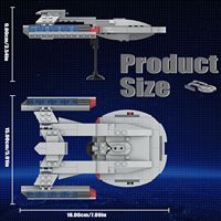 Star Trek YakiRaban Cruiser Film Série Vaisseau Spatial Modèle Blocs de Construction Boîte de Couleur de 40 Pièces