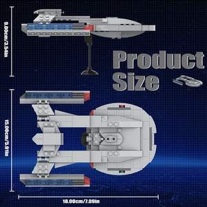<span class=keywords><strong>Star</strong></span> <span class=keywords><strong>Trek</strong></span> YakiRaban Cruiser, Serie de Películas, Modelo de Nave Espacial, Bloques de Construcción, Caja de 40 Piezas a Color - Product Image 2