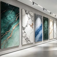 Panneau mural en PVC marbré UV 1220*2440mm 3mm 5mm, PVC Marmol Pared Marmol pour décoration murale, imperméable