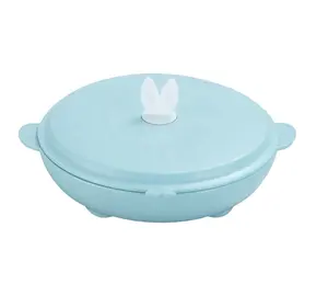 Boîte à lunch pour enfants en acier inoxydable avec isolation thermique pour aliments et collations, plateau mignon en forme d'oreille de lapin, vaisselle pour le petit déjeuner et le dîner