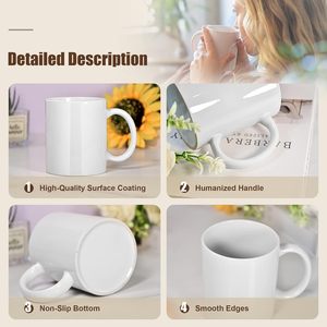 Tazze in Ceramica da 11oz per Sublimazione, Personalizzabili con Logo, per Birra e Caffè, Disponibili all'Ingrosso dal Magazzino USA - Product Image 2