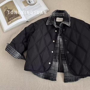Child Star Circle Children's Quilted Jacket Thickening Long Sleeve Keep Warm Winter Outerwear Boys Girls Baseball Style - Product Image 1