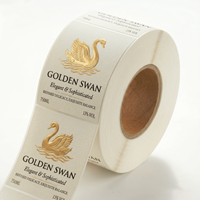 Etiquetas Adhesivas Troqueladas para Botellas de Vino, Estampado en Caliente Oro y Plata, Rollo a Rollo, para Líneas de Embotellado de Gran Volumen en Bodegas