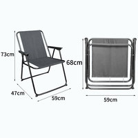 Chaise de camping extensible d'extérieur, pliable, portable, pour la sieste, équipement de camping en plein air