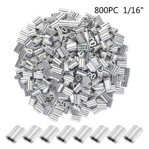 Ovale Aluminium hülse, Draht crimp schlaufe Drahtseil Aluminium-Crimp schlaufen hülse zum Komprimieren oder Schleifen von Drahtseilen - Product Image 5
