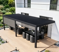 Pergola automatique à lames orientables en aluminium, imperméable, pour jardin extérieur, pavillon de jardin en aluminium
