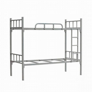 Durable dormitorio camas dobles de acero inoxidable fácil montaje de acero cama litera de metal de alta calidad cama doble - Product Image 4