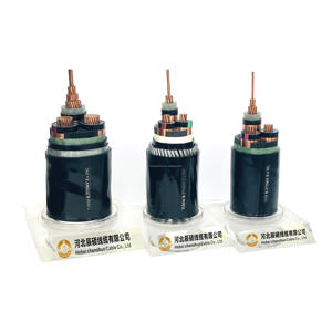 מתח בינוני ליבה נחושת xlpe מבודדים חוט פלדה כבד משוריין כבל כוח yjv42 8.7/15kv נמוך עשן אפס הלוגן - Product Image 6