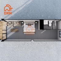 Maison conteneur préfabriquée démontable en kit, maison conteneur modulaire préfabriquée, hôtel, appartement, dortoir, chambre, salle de bain, séjour