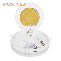 Plafonnier LED rond IP66 IK10 CCT sélectionnable avec capteur d'urgence 15W 18W 21W 22.5W