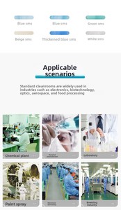 Robe d'isolement jetable unisexe en tissu non tissé SMS <span class=keywords><strong>multicouche</strong></span>, vêtements de protection pour hôpital - Product Image 6