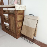 Panier à linge en métal pliable durable Conception de stockage étanche et compacte pour l'organisation