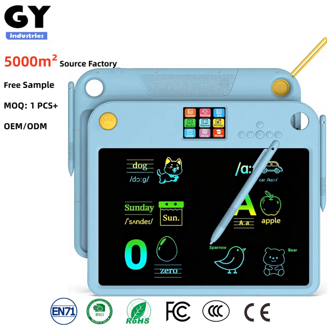 Multifunctional LCD Writing Tablet for 4-9 Year Olds Dual-Screen Educational Learning Toy 9 Themes Erasable Board Extra Stylus