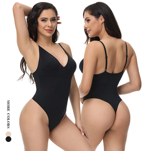 Oucheng Hot Sale Women Plus Size Full Body Shaper Shoulder Strap Tummy Control <strong>Underwear</strong> <strong>Waist</strong> Trainer Thong Shapewear Bodysuit - Product Image 3