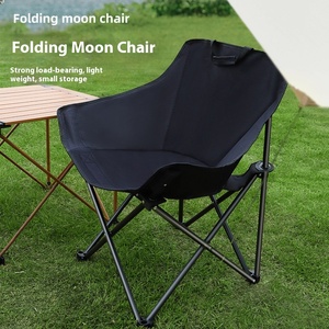 <span class=keywords><strong>Sedia</strong></span> <span class=keywords><strong>da</strong></span> Campeggio Portatile Moon Chair in Tessuto Oxford con Schienale in Metallo per Pesca, Spiaggia, Relax e Uso in Stand - Product Image 4