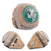 Bague de championnat sportive personnalisée OEM ODM en alliage et cristal avec 21 ans d'expérience d'usine