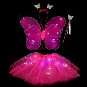 Le <span class=keywords><strong>ali</strong></span> d'<span class=keywords><strong>angelo</strong></span> in Costume hanno portato <span class=keywords><strong>ali</strong></span> di farfalla le ragazze illuminano la gonna Tutu a LED con bacchetta e fascia - Product Image 5