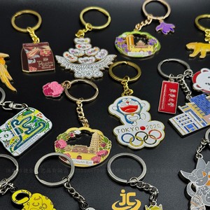 Wholesale Custom Metal Keychain Gold Silver Black Letter Keyrings Cartoon Anime Custom Logo Zinc Alloy Metal Keychain