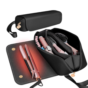Sac de voyage pour outils capillaires résistants à la chaleur avec tapis chauffant, étui de rangement étanche pour fer à friser et <span class=keywords><strong>lisseur</strong></span> - Product Image 1