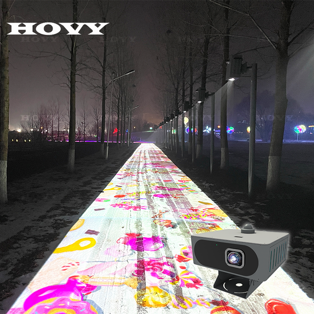 HOVY Outdoor Ground Interactive Projector, Game, Lifetime Free Updates, Waterproof Projector