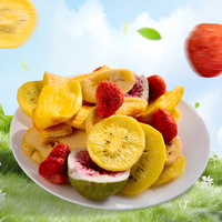 Snack de fruits lyophilisés lyophilisé goût sucré emballage en vrac processus de séchage FD forme de cube tranché préservé soleil