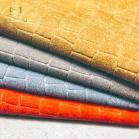 Tissu en cuir synthétique PU imitation crocodile gaufré de 1,2 mm, 23 couleurs, pour sacs, chaussures, bagages et accessoires