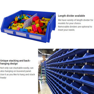 100% новый материал, пластиковые штабелируемые контейнеры для хранения мелких деталей, контейнеры для пластиковых полок - Product Image 6