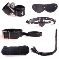 6-teiliges Fetisch-Set Bett-Fesseln Bondage Plüsch PU Sexy Flirt-Alternative Spielzeuge BDSM Bondage-Anzug Erwachsenen-Sexspielzeug für Frauen