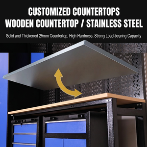 <b>Tool</b> <b>Cabinet</b> With Pegboard 5 Drawers Keyed Lock Industrial Workshop Storage Unit - Product Image 3