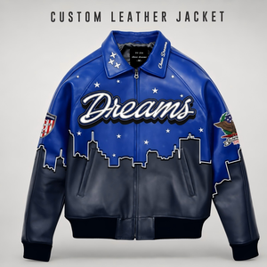 Chaqueta de <span class=keywords><strong>Cuero</strong></span> Bordada Personalizada para <span class=keywords><strong>Hombre</strong></span>, Chaqueta Bomber de Estilo Urbano, Diseño OEM de Marca Privada, Proveedor de Chaquetas de <span class=keywords><strong>Cuero</strong></span> Genuino - Product Image 1