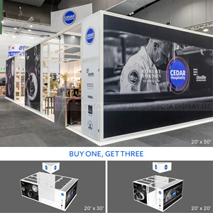Tawns 20x60ft Aluminium Tension Tissu Rétro-Éclairé Léger Réutilisable Salon Stand D'exposition Assemblage Facile pour Location USA <span class=keywords><strong>Euro</strong></span> - Product Image 4