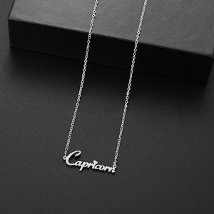 Collar con Letra de Acero Inoxidable de Estilo Simple, Personalizado, con los 12 Signos del Zodiaco en Inglés, Venta al Por Mayor - Product Image 4