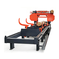Scierie à ruban hydraulique portable à prix d'usine, machine horizontale de découpe de bois et de billes, scierie automatique à ruban avec remorque
