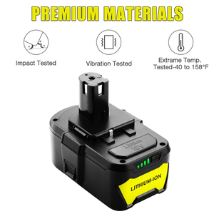 Thay thế 18V 3.0Ah 4.0Ah 5.0ah 6.0ah Pin <span class=keywords><strong>Lithium</strong></span> <span class=keywords><strong>ion</strong></span> cho ryobis không dây khoan p108 có thể sạc lại công cụ điện pin - Product Image 2