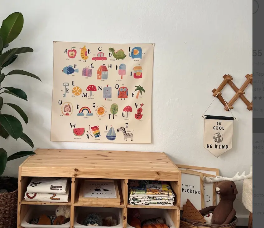 Nordische Kinderzimmer Dekoration Alphabet Regenbogen Wandbehang Dekor Jungen Zimmer Mädchen Schlafzimmer Kinderzimmer Wandbehang Dekor