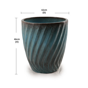 Ensemble de pots à fleurs en céramique écologiques de style américain, durables, design à bordure étagée vert olive brillant, pour l'intérieur/l'extérieur, jardin - Product Image 4