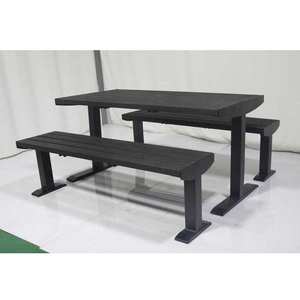 <span class=keywords><strong>Table</strong></span> et banc de <span class=keywords><strong>pique</strong></span>-<span class=keywords><strong>nique</strong></span> en bois en <span class=keywords><strong>plastique</strong></span> <span class=keywords><strong>recyclé</strong></span> multi-piédestal Accessible - Product Image 1