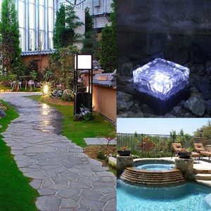 Lámpara Solar LED de Ladrillo de Hielo, Luz de Jardín Impermeable, Iluminación Exterior para Patio, Camino, Escalera - Product Image 3