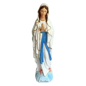 Esculturas da Virgem Maria e Maria para decoração de casas, modelo de arte em cruz, material artesanal em poliresina para artesanato em resina
