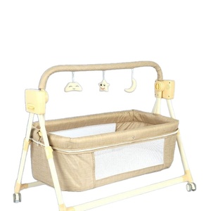 Cuna Eléctrica Moderna de Plástico para Bebés con Mosquitera Opaca y Función de Balanceo Inteligente para Recién Nacidos y para Dormir - Product Image 4
