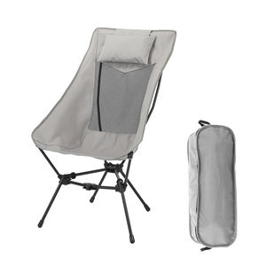 Silla de Gravedad Cero Plegable Ultraligera de Aluminio para Exteriores, Personalizada de Fábrica, Silla Luna de Camping con Respaldo Alto y Almohada - Product Image 1